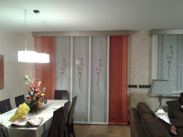 Paneles japoneses — trabajo de Cortinas Lucena