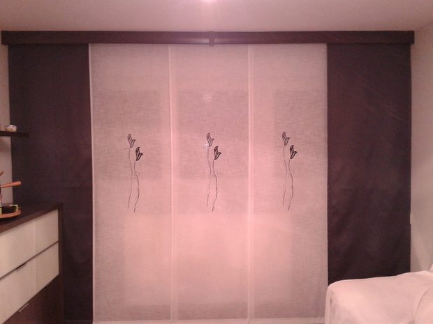 Paneles japoneses — trabajo de Cortinas Lucena